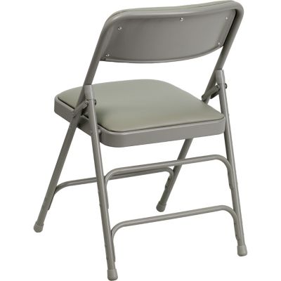 Image showing  HERCULES Series Metal Folding Chair, 300 lb. Capacity, Navy/Gray