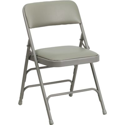 Image showing  HERCULES Series Metal Folding Chair, 300 lb. Capacity, Navy/Gray