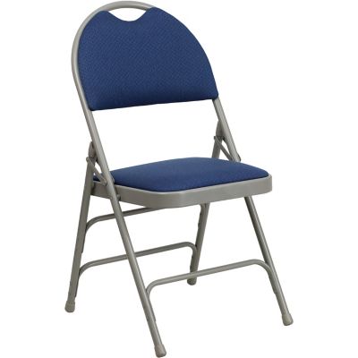 Image showing 4 th Flash Furniture HERCULES Series Metal Folding Chairs, HAMC705AF3NVY