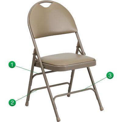 Flash Furniture HERCULES Series Metal Folding Chairs, HAMC705AV3GY