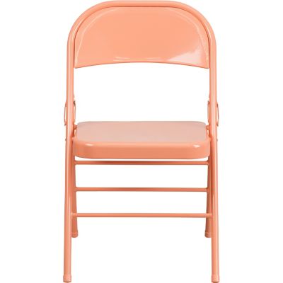 Image showing  HERCULES COLORBURST Series Metal Folding Chairs, Fuchsia, HF3FUCHSIA