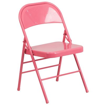 Image showing  Metal Folding Chair, 300 lb. Capacity, Triple Braced and Double Hinged