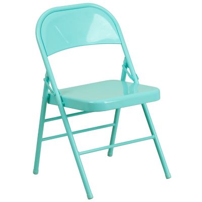 Image showing  Metal Folding Chair, 300 lb. Capacity, Triple Braced and Double Hinged