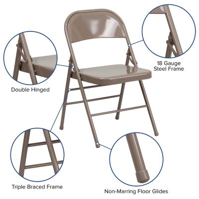 Image showing  Hercules Series Metal Folding Chair, 300 lb. Capacity