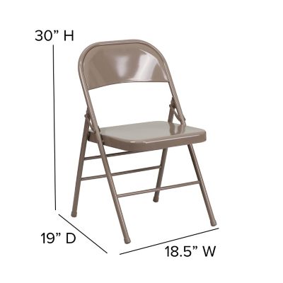 Image showing 5 th Flash Furniture Hercules Series Metal Folding Chair, 300 lb. Capacity