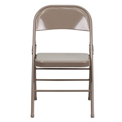 Image showing 9 th Flash Furniture Hercules Series Metal Folding Chair, 300 lb. Capacity