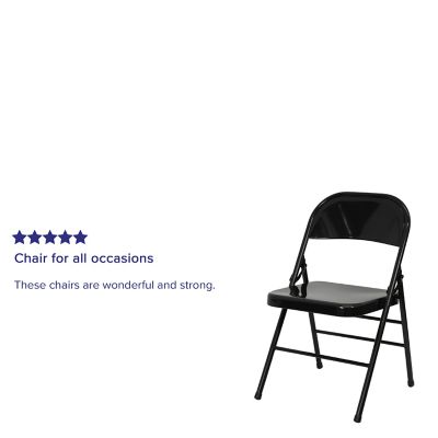 Image showing  Hercules Series Metal Folding Chair, 300 lb. Capacity