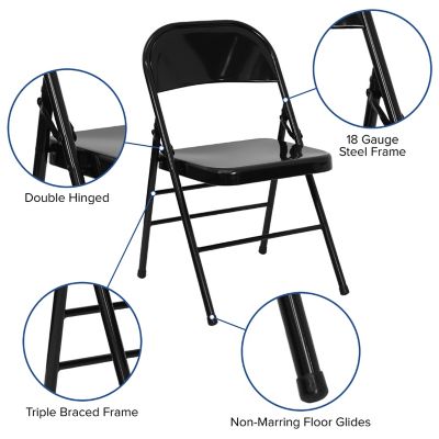 Image showing  Hercules Series Metal Folding Chair, 300 lb. Capacity