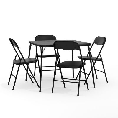 Flash Furniture 5 pc. Black Folding Card Table and Chair Set, 33.5 in. x 33.5 in.