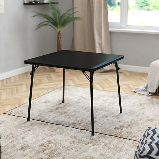 Flash Furniture 33.5-in x 33.5-in Indoor Square Black Folding Table Flash Furniture 33.5-in x 33.5-in Indoor Square Black Folding Table