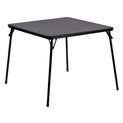 Image showing  33.5 in. x 27.75 in. Black Folding Card Table