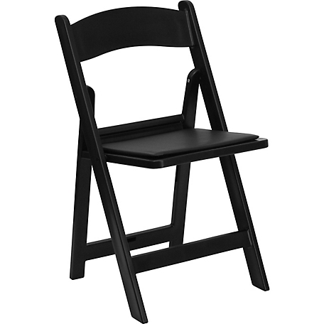 Flash Furniture HERCULES Series Resin Folding Chairs, Black, 1000 lb. Weight Capacity, LEL1BLACK