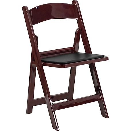 Flash Furniture HERCULES Series Resin Folding Chairs, Red/Black, 1000 lb. Weight Capacity, LEL1MAH
