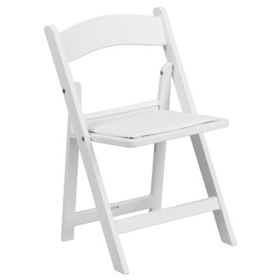 Flash Furniture Kids' Resin Folding Chair, White