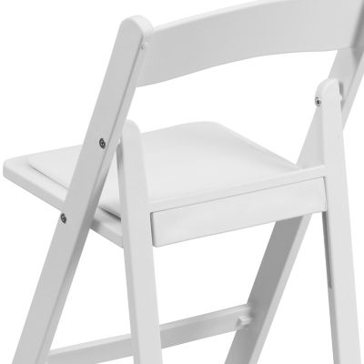 Image showing 7 th Flash Furniture Kids' Resin Folding Chair, 264 lb. Capacity, White