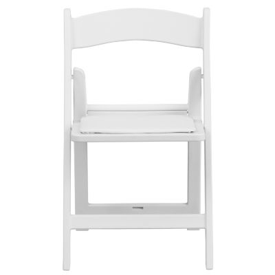 Image showing 9 th Flash Furniture Kids' Resin Folding Chair, 264 lb. Capacity, White