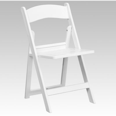 Flash Furniture HERCULES Series Folding Chairs with Slatted Seats, White, 1000 lb. Weight Capacity, LEL1WHSLAT