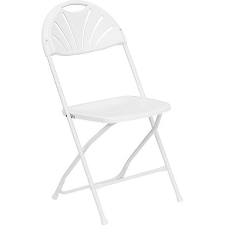 Flash Furniture HERCULES Series Folding Plastic Party Chairs, 800 lb. Weight Capacity, LEL4WHITE