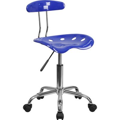 Flash Furniture Vibrant Swivel Task Chair with Tractor Seat, 16.5 in. x 17 in. x 34-3/4 in.