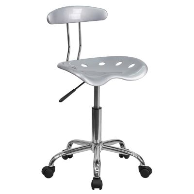 Flash Furniture Vibrant Swivel Task Chair With Tractor Seat, 16.5 In. X 17 In. X 34-3/4 In.