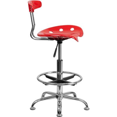 Flash Furniture Vibrant Drafting Stool, Bar Stool Chair Base Replacement Floor Protector Ring Seal