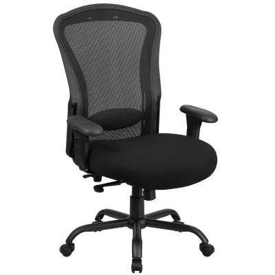 Flash Furniture Hercules Series Big And Tall Executive Desk Swivel Chairs, Black, 400 Lb. Capacity, Lq3bk