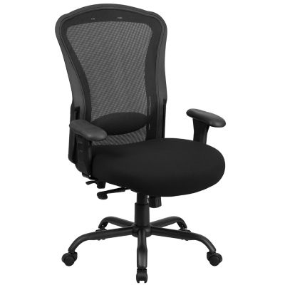 Flash Furniture HERCULES Series Big and Tall Executive Desk Swivel Chairs, Black, 400 lb. Capacity, LQ3BK