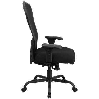 Image showing  HERCULES Series Big and Tall Executive Desk Swivel Chairs, Black, 400 lb. Capacity, LQ3BK