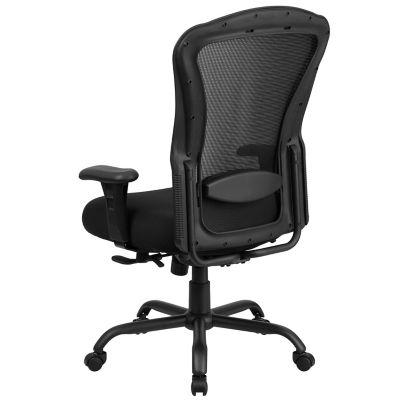 Image showing  HERCULES Series Big and Tall Executive Desk Swivel Chairs, Black, 400 lb. Capacity, LQ3BK