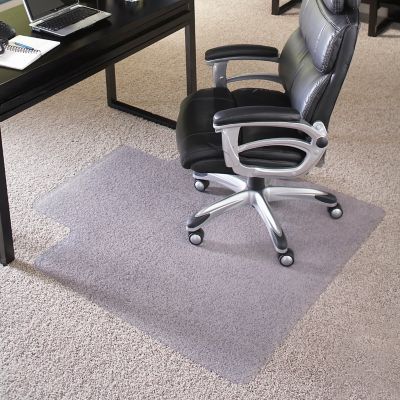 Flash Furniture Big and Tall Carpet Desk Chair Mat with Lip, 36 in. x 48 in., 400 lb. Capacity