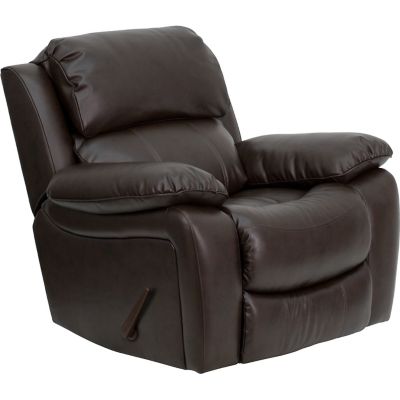 Flash Furniture 66 in. x 43 in. x 39 in. Leather Rocker Recliner