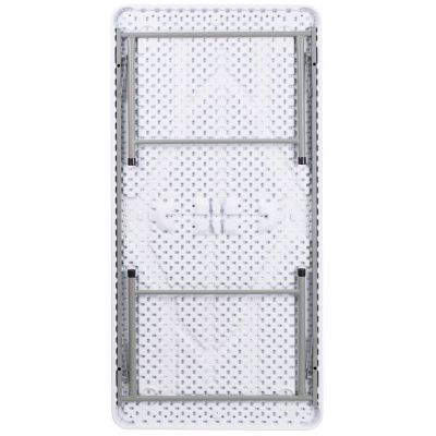 Image showing 8 th Flash Furniture Kids' Plastic Rectangular Folding Table, 4.93 ft., Granite White