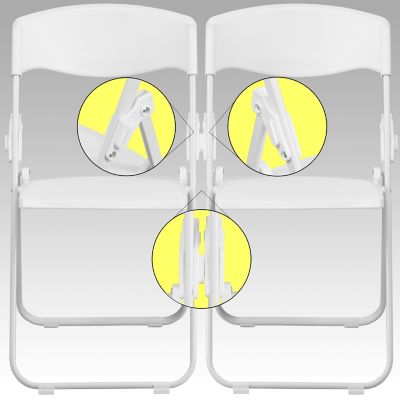 Image showing  HERCULES Series Plastic Folding Chairs, 880 lb. Capacity, White