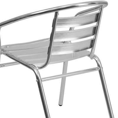 Image showing 6 th Flash Furniture Metal Restaurant Stack Chair with Aluminum Slats