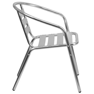 Image showing 7 th Flash Furniture Metal Restaurant Stack Chair with Aluminum Slats