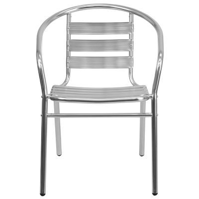Image showing 8 th Flash Furniture Metal Restaurant Stack Chair with Aluminum Slats