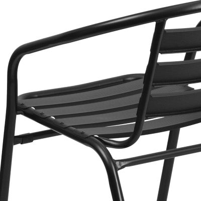 Image showing 6 th Flash Furniture Metal Restaurant Stack Chair with Aluminum Slats