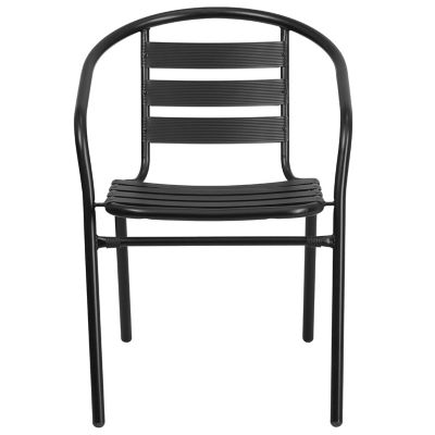 Image showing 8 th Flash Furniture Metal Restaurant Stack Chair with Aluminum Slats