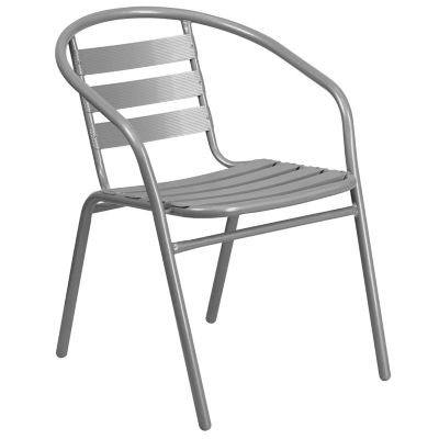 Metal Restaurant Stack Chair With Aluminum Slats At Tractor Supply