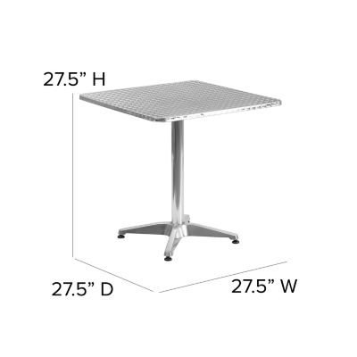 Image showing 5 th Flash Furniture Square Aluminum Indoor/Outdoor Table with Base, 27.5 in.