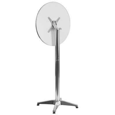 Image showing 5 th Flash Furniture 23.25 in. Indoor/Outdoor Round Aluminum Folding Bar-Height Table with Base
