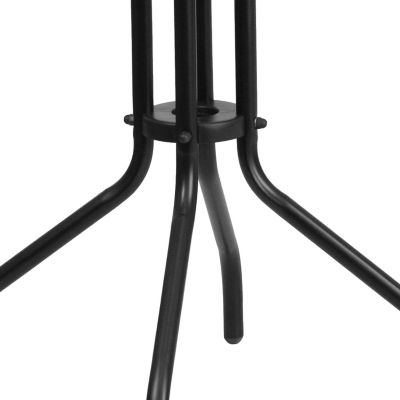 Image showing 6 th Flash Furniture 23.75 in. Tempered Glass Metal Round Patio Table for 2 People