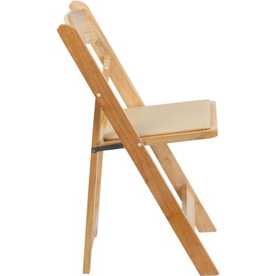 Image showing 1 th Flash Furniture HERCULES Series Wooden Folding Chairs, Natural, XF2903NATURAL