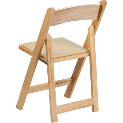 Image showing 2 th Flash Furniture HERCULES Series Wooden Folding Chairs, Natural, XF2903NATURAL