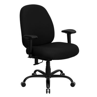 Flash Furniture HERCULES Series Big and Tall Executive Desk Swivel Chairs, Black, 400 lb. Capacity, WL715MGBKA