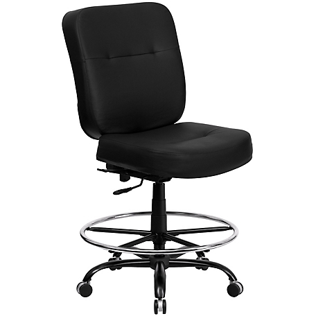 Flash Furniture HERCULES Series Big and Tall Executive Desk Swivel Drafting Chairs, Black, 400 lb. Capacity, WL735SYGBKLEAD