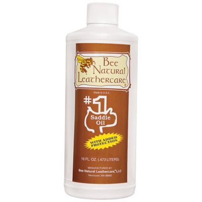 Bee Natural Leathercare #1 Horse Saddle Oil with Added Protection, 1 pt.