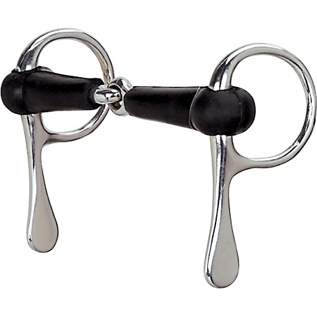 Weaver Leather 2 in. Stainless-Steel Snaffle Driving Bit with 5 in. Rubber Mouthpiece