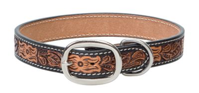 Weaver Leather Floral Tooled Dog Collar