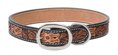 Weaver Pet Floral Tooled Dog Collar